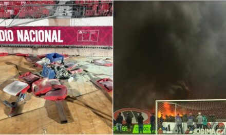 La barra de la U de Chile provocó incendios, enfrentamientos y caos en el Estadio Nacional