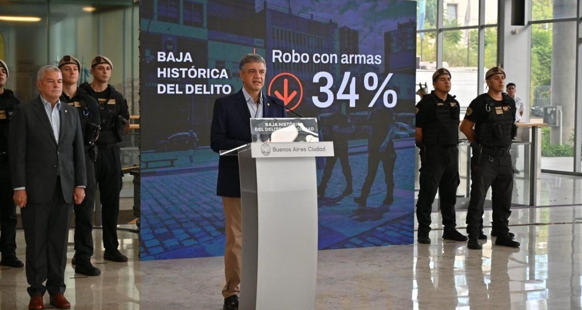 Jorge Macri destacó una caída del delito en la Ciudad durante 2025