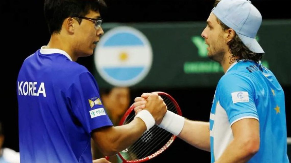 Argentina quedó eliminada de la Copa Davis tras caer ante Corea del Sur