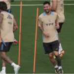 Lionel Messi entrenó diferenciado en la primera práctica de la Selección argentina en Kansas