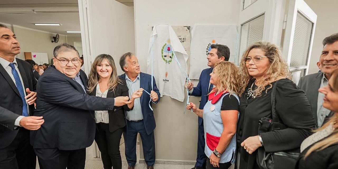 Orrego puso en marcha una moderna escuela en Ullum