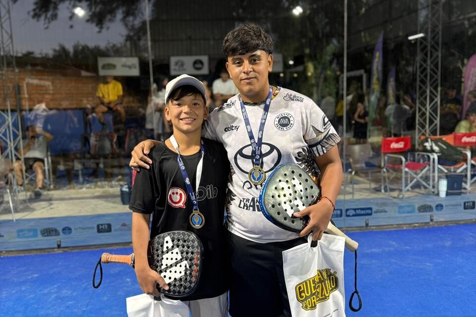 Dos sanjuaninos se consagraron campeones nacionales de pádel Sub 14 en Catamarca