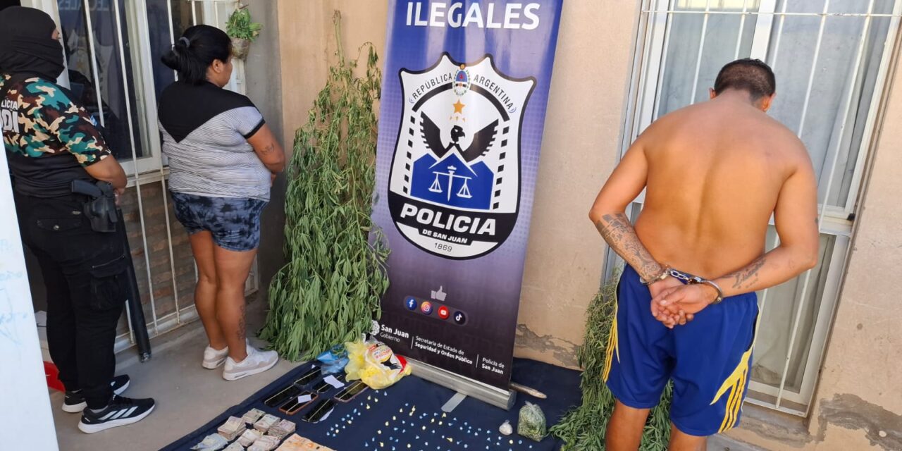 Allanamiento en Rivadavia: Desbaratan un presunto punto de venta de drogas y detienen a dos personas