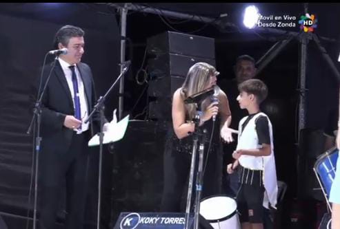 La Banda del Conjunto hizo historia en el escenario mayor de la Fiesta Departamental de Zonda