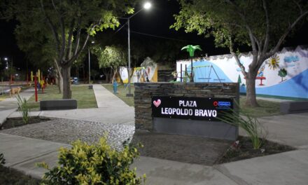 Chimbas avanza con obras: Inauguraron plaza y renovaron luminarias