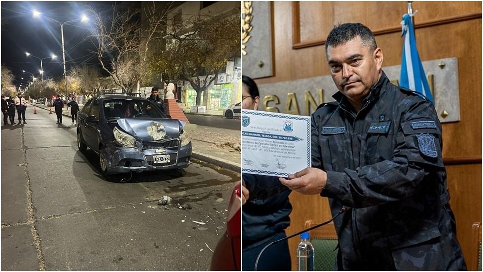 Ascenso bajo la lupa: El policía que chocó borracho ascendido hace horas a comisario inspector