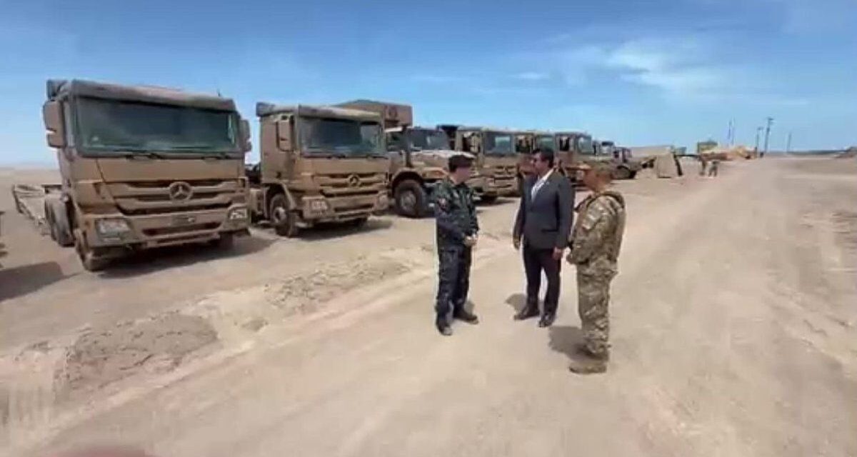 Llegó maquinaria militar a la frontera Chile-Perú