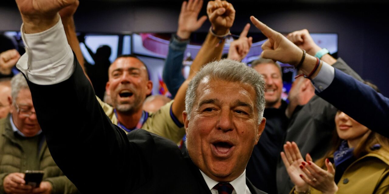 A pesar de la polémica sobre la salida de Messi, Laporta fue reelecto como presidente del Barcelona