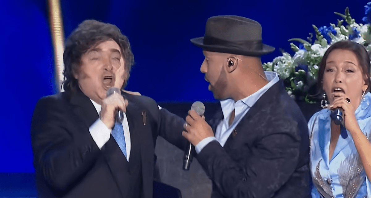 Javier Milei cantó Libre y fue protagonista de la celebración de la independencia de Israel