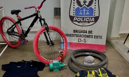 Cae banda en Caucete: Hay un menor y dos detenidos por robos en viviendas