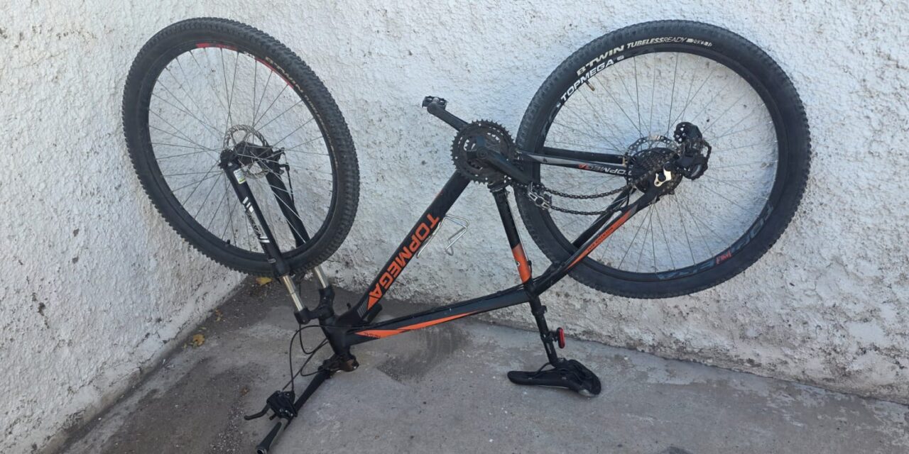 Dejó la bicicleta y se fue: La Policía la secuestró en pleno centro