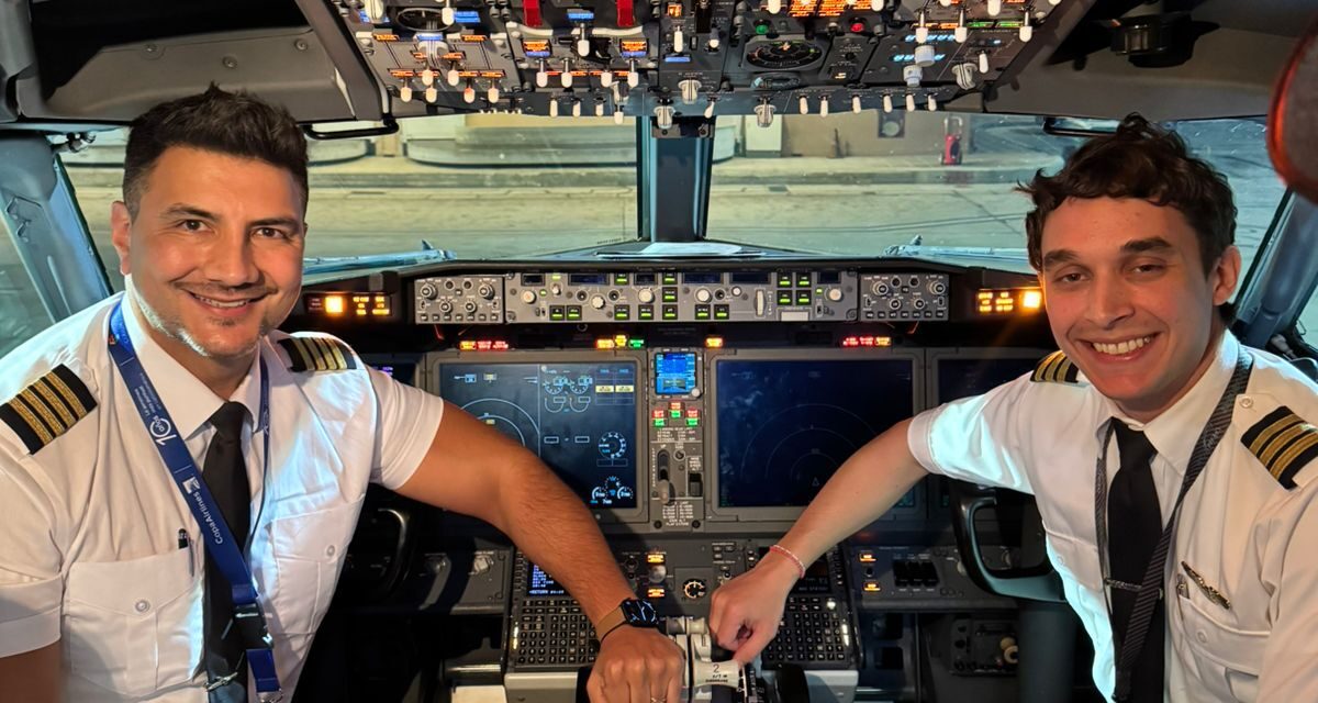 Dos pilotos sanjuaninos comandaron un vuelo internacional y sobrevolaron su tierra natal