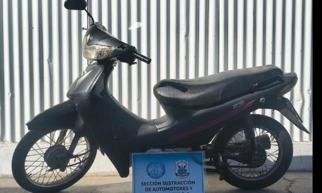 Recuperan una moto adulterada en Rawson y la Justicia investiga su origen