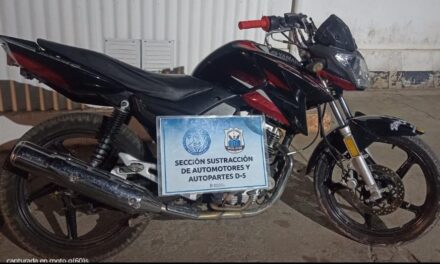 Recuperan en Rawson una moto robada que tenía pedido de secuestro desde febrero