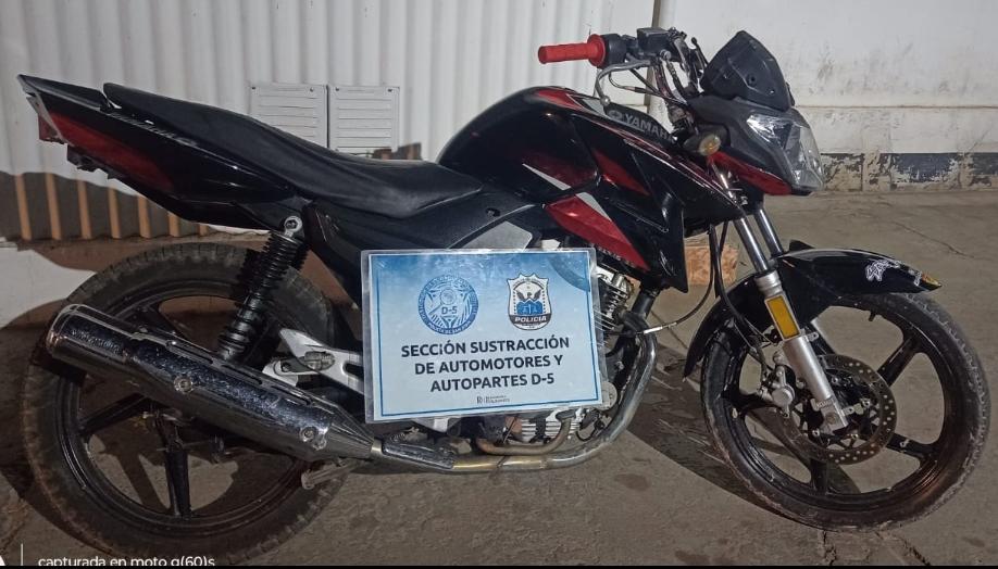 Recuperan en Rawson una moto robada que tenía pedido de secuestro desde febrero