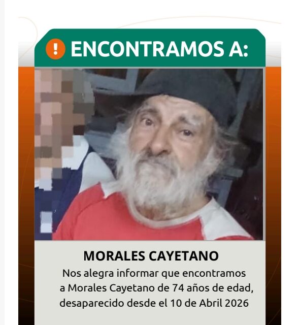 Apareció con vida: Encontraron a Morales Cayetano tras diez días de intensa búsqueda