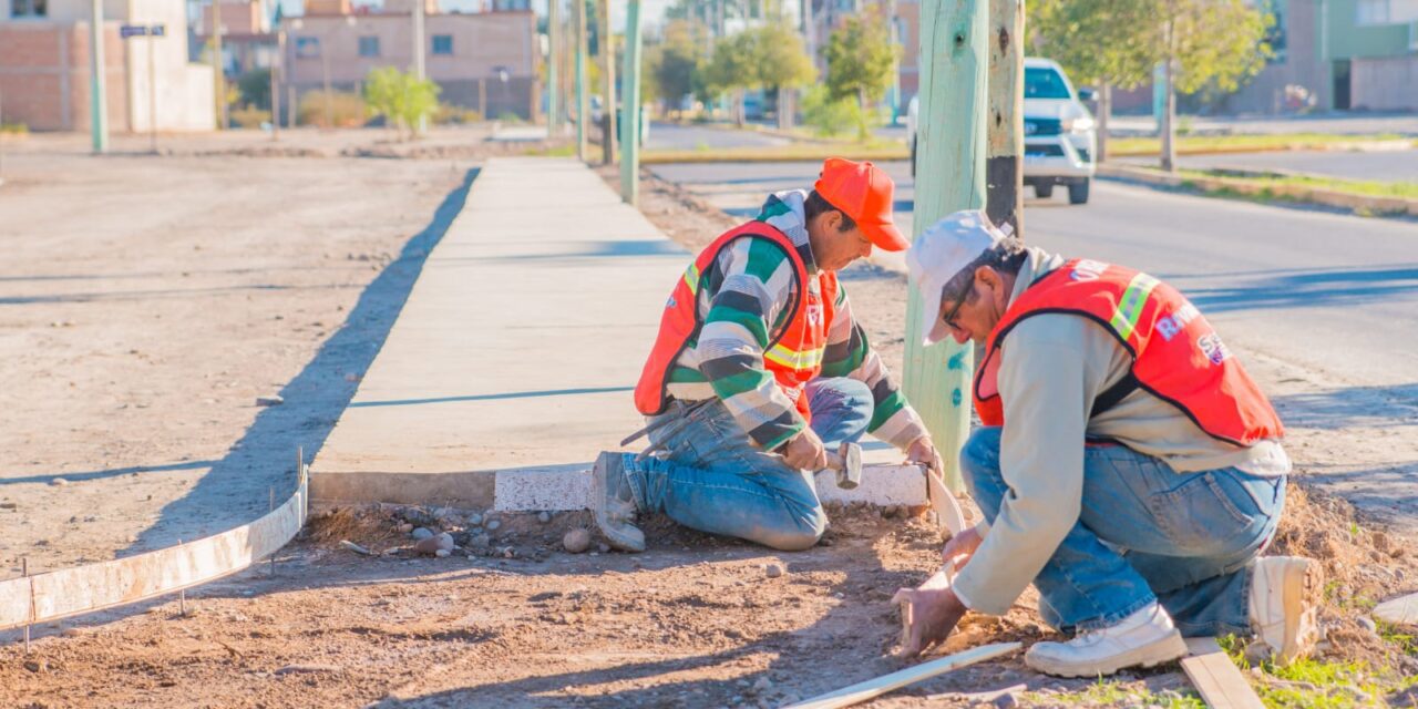 Plan de obras: Rivadavia interviene un barrio clave con nuevas veredas