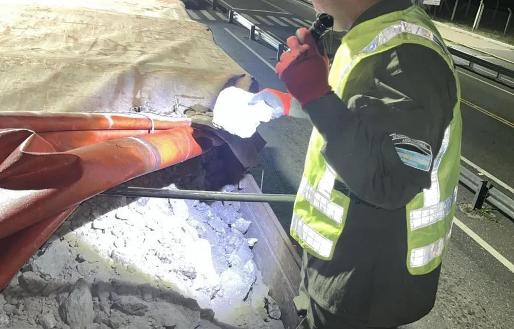 Caucete: Incautan un cargamento millonario de yeso con documentación irregular