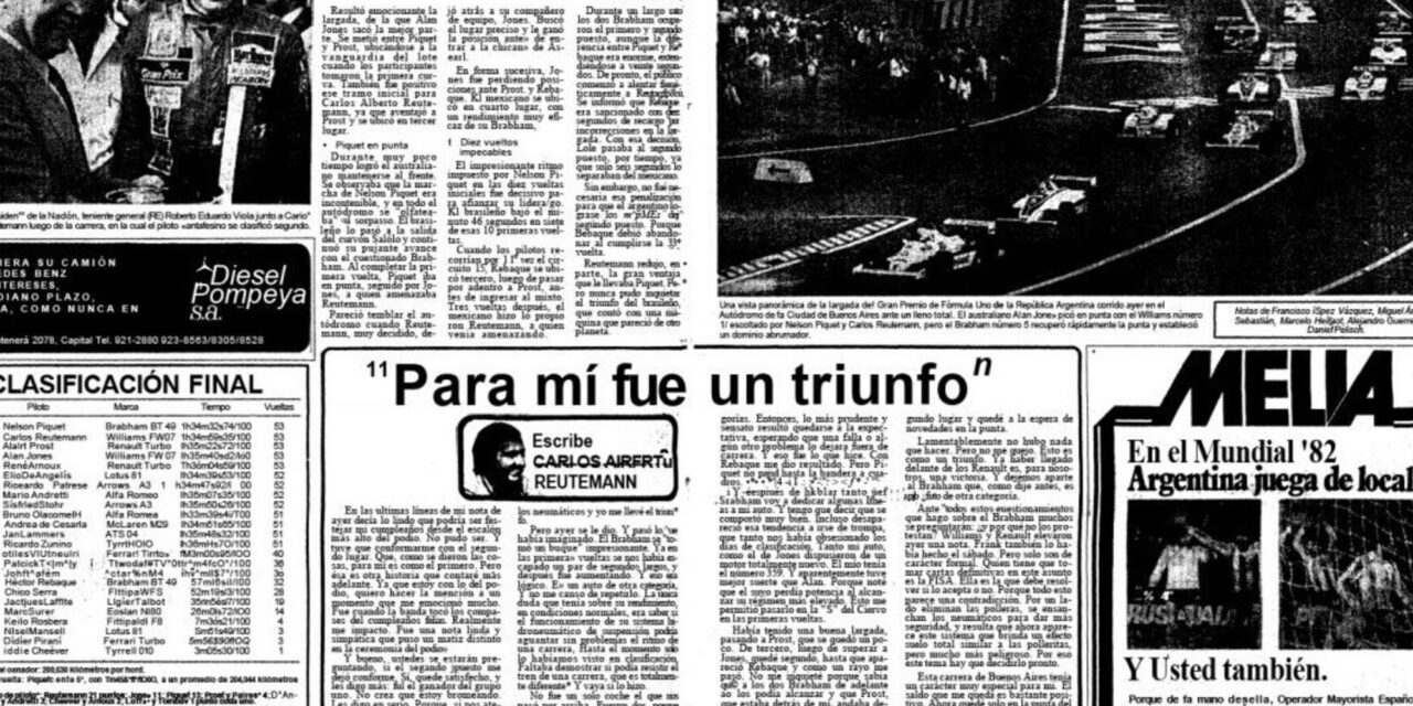 Un regalo inesperado, su última carrera en Buenos Aires y la cima de la Fórmula 1