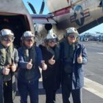 Javier Milei se subió al portaaviones USS Nimitz de EEUU y participa de ejercicios navales