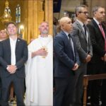 Manuel Adorni y Axel Kicillof participaron en Luján de la misa por el primer aniversario de la muerte del papa Francisco