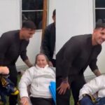 Emotivo encuentro en el Road Show: Paredes y Merentiel mimaron a la abuela de Colapinto