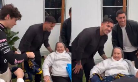 Emotivo encuentro en el Road Show: Paredes y Merentiel mimaron a la abuela de Colapinto