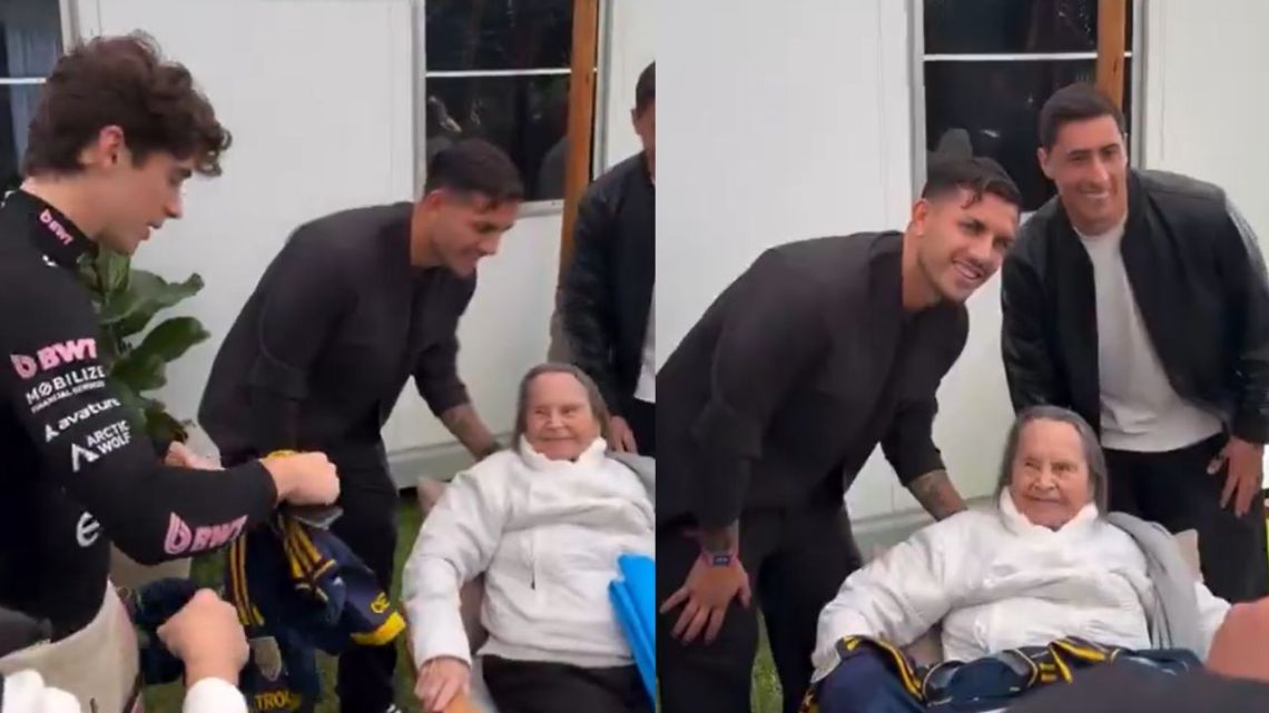 Emotivo encuentro en el Road Show: Paredes y Merentiel mimaron a la abuela de Colapinto