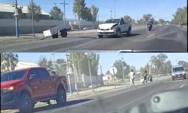 Violento accidente frente al Aeropuerto Sarmiento: una camioneta no logró esquivar un carro