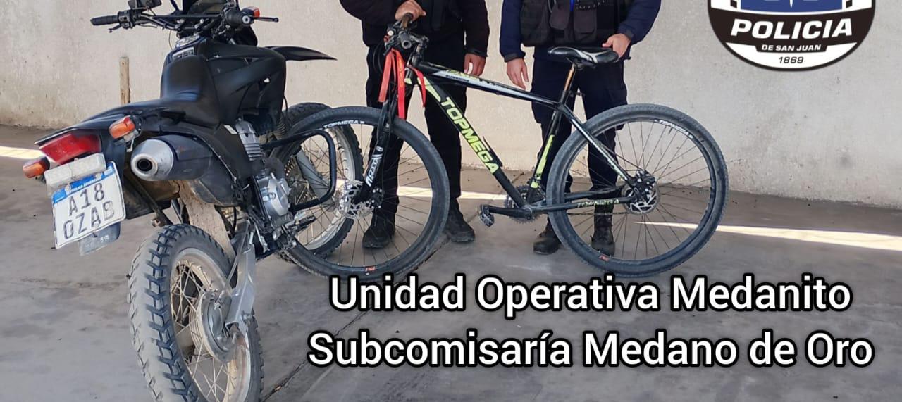 Detuvieron a un hombre en Rawson por circular en una bicicleta robada desde 2025