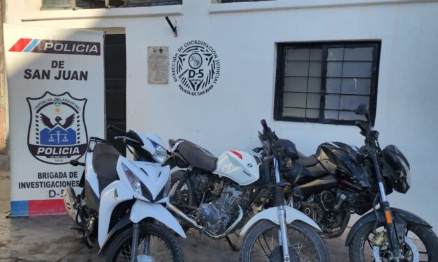 Cayeron tres motos robadas en Mendoza en solo 48 horas durante operativos en 25 de Mayo