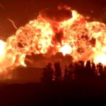 Impactante explosión de un cohete de Blue Origin durante una prueba de motores