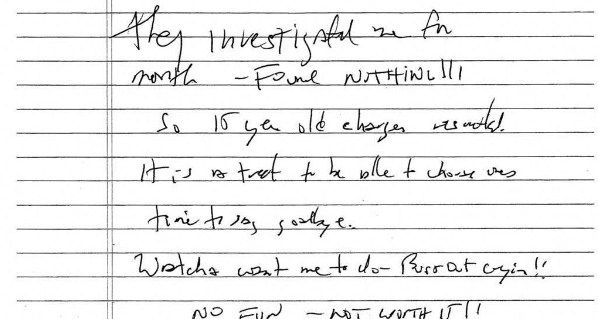 La nota de suicidio adjudicada a Jeffrey Epstein que reveló la Justicia de Nueva York: qué dice