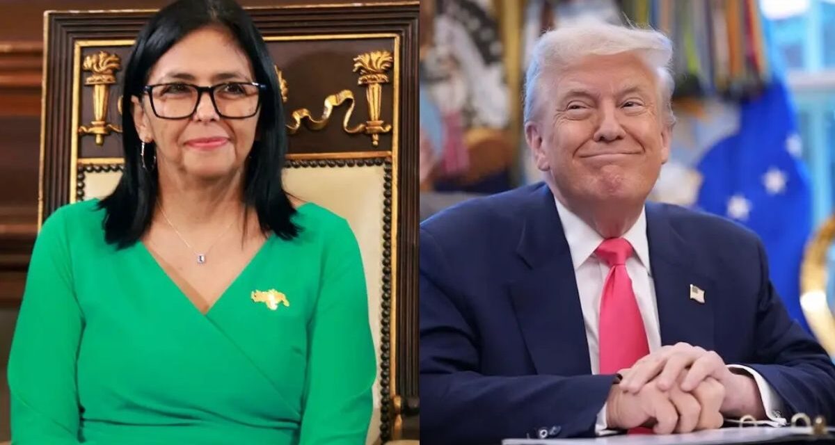 Delcy Rodríguez rechazó que Venezuela pueda convertirse en el estado 51 de EEUU