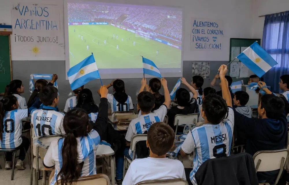 Los chicos podrán ver el Mundial en las escuelas de San Juan