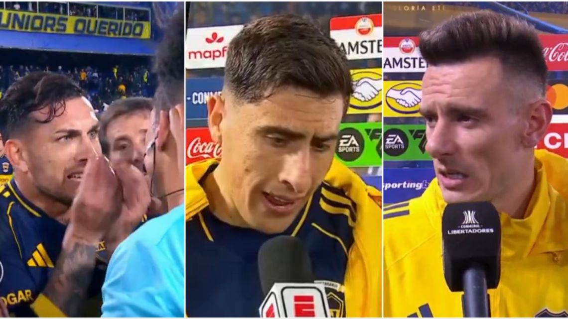 «Es una vergüenza lo que hiciste»: la furia de los referentes de Boca contra el árbitro tras el escandaloso final ante Cruzeiro