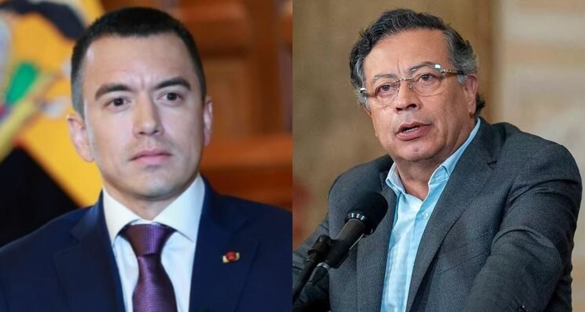 Daniel Noboa acusó a Gustavo Petro de impulsar una incursión guerrillera y escala el conflicto bilateral