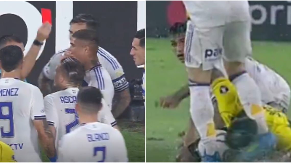 Patada a la cabeza y expulsión directa: la insólita roja que se llevó Santiago Ascacibar en Boca