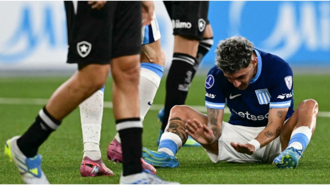 Mazazo para Racing: volvió a perder ante Botafogo y quedó contra las cuerdas en la Copa Sudamericana