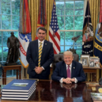 Flávio Bolsonaro se reunió con Donald Trump en busca de apoyo de cara a las elecciones en Brasil