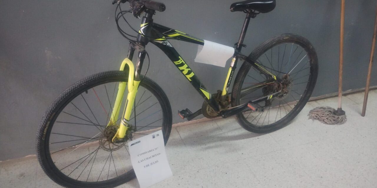 Terminó detenido tras no poder justificar una bicicleta rodado 29