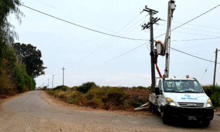 Luces LED y mejoras integrales: Avanzan las obras en una calle clave del sur de 9 de Julio