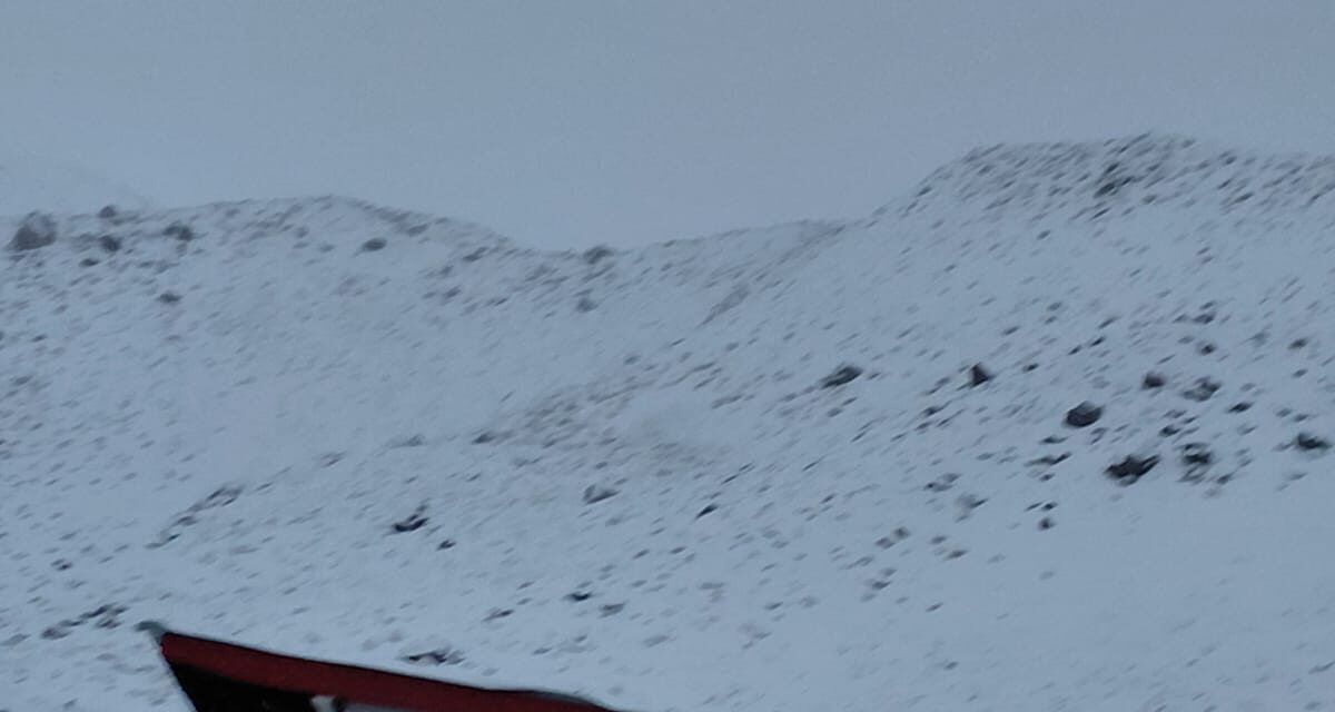Así amanecieron los pueblos cordilleranos del lado chileno: nieve y frío extremo cerca del Paso de Agua Negra