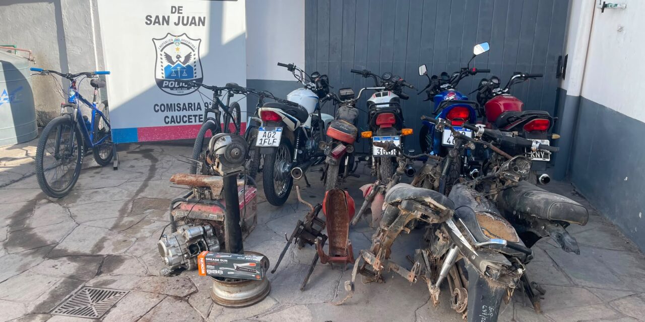 Golpe a las picadas clandestinas en Caucete: Secuestran 10 motos adulteradas y clausuran un taller ilegal