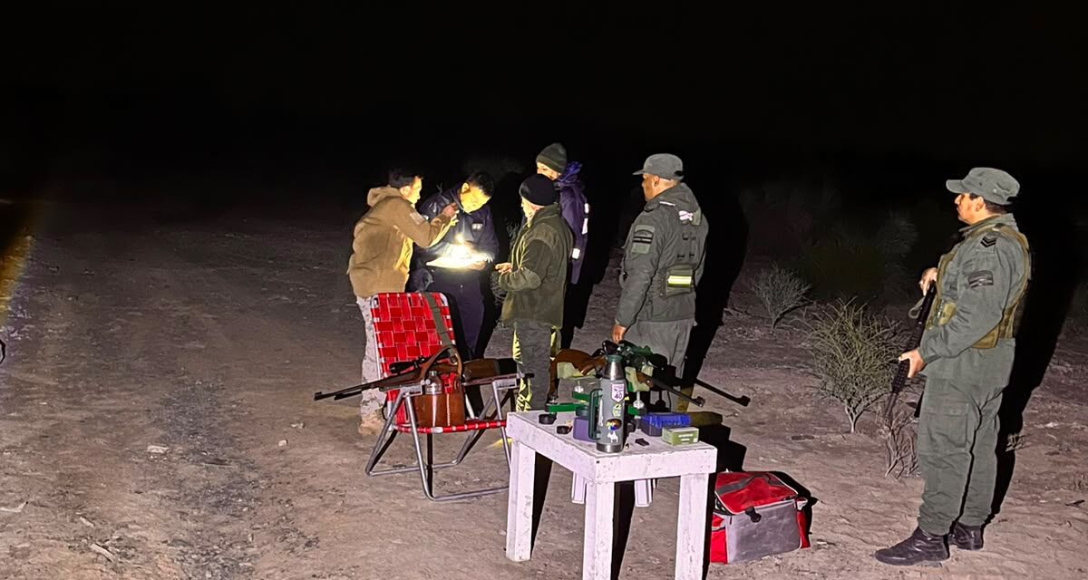 Tiros en un campo de Caucete: Secuestraron cuatro armas y más de 400 municiones