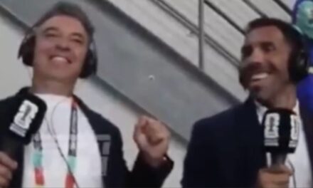 La eufórica reacción de Marcelo Gallardo y Carlos Tévez tras el primer gol de Lionel Messi ante Austria