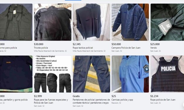 Desde Control de Gestión admiten que hay “un sinnúmero de ofertas” de uniformes policiales en redes sociales
