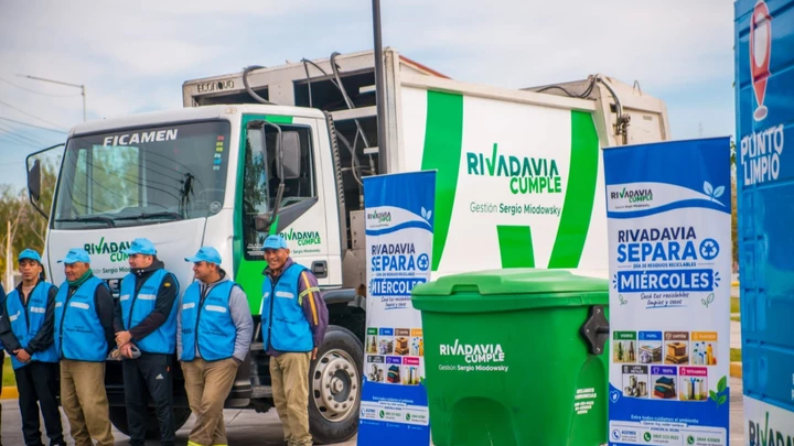 Rivadavia ya recicló 49 toneladas en dos meses: el plan ambiental que busca transformar residuos en obras para los vecinos