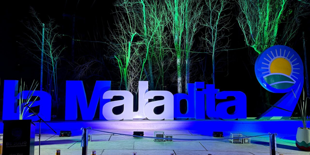9 de Julio inauguró el portal de ingreso a La Majadita y sumó 84 luminarias LED