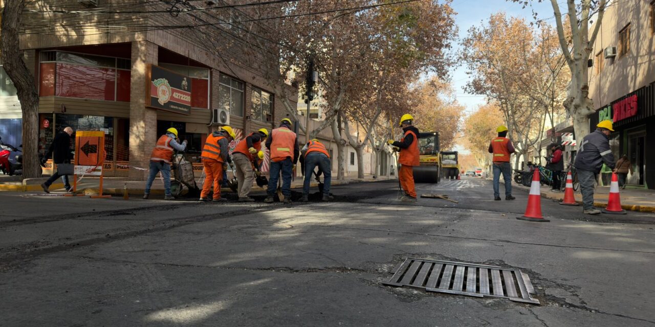 El centro sigue cambiando: avanzan las obras de pavimentación en nuevas calles